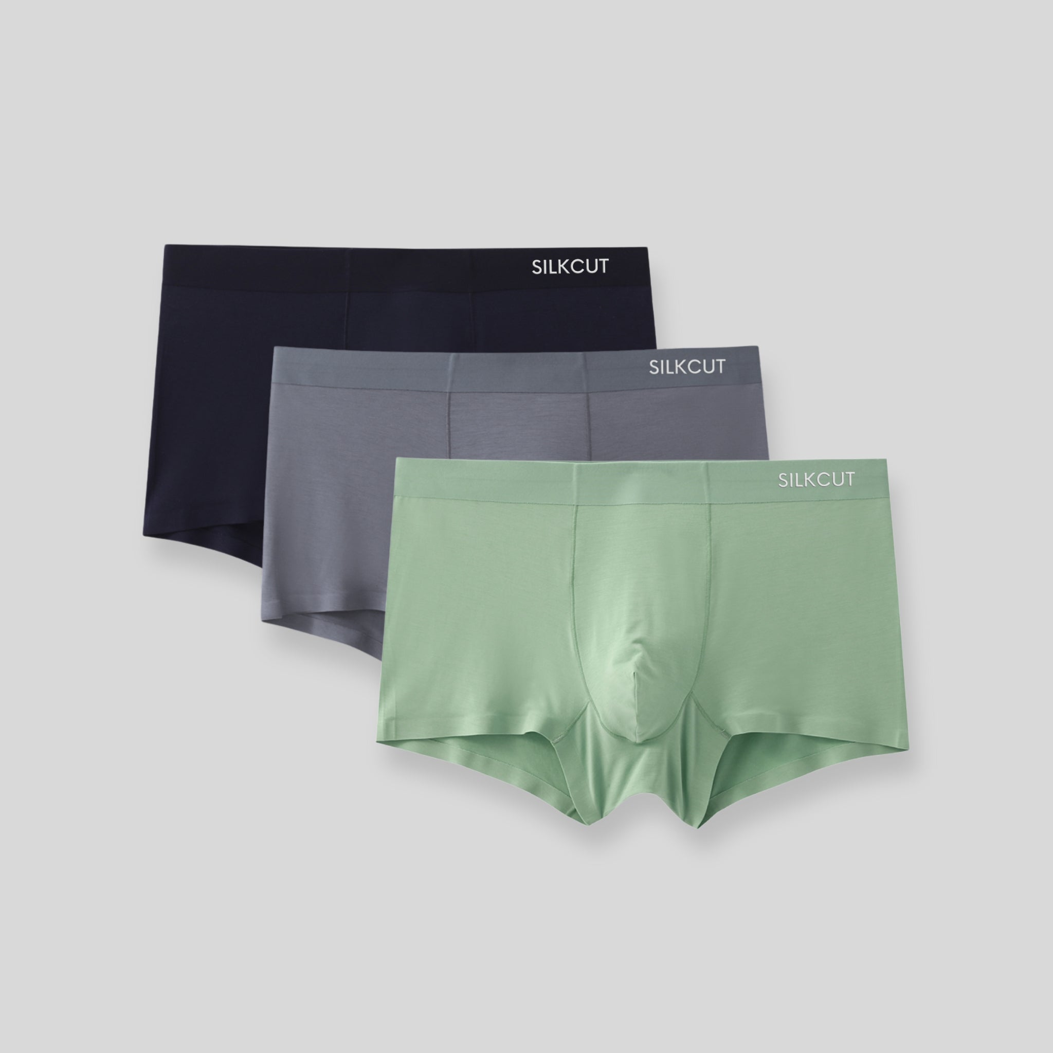 SilkCut Seamless Pouch Trunk Underwear - 3 Pack (BGG) - Picture 8 of 8