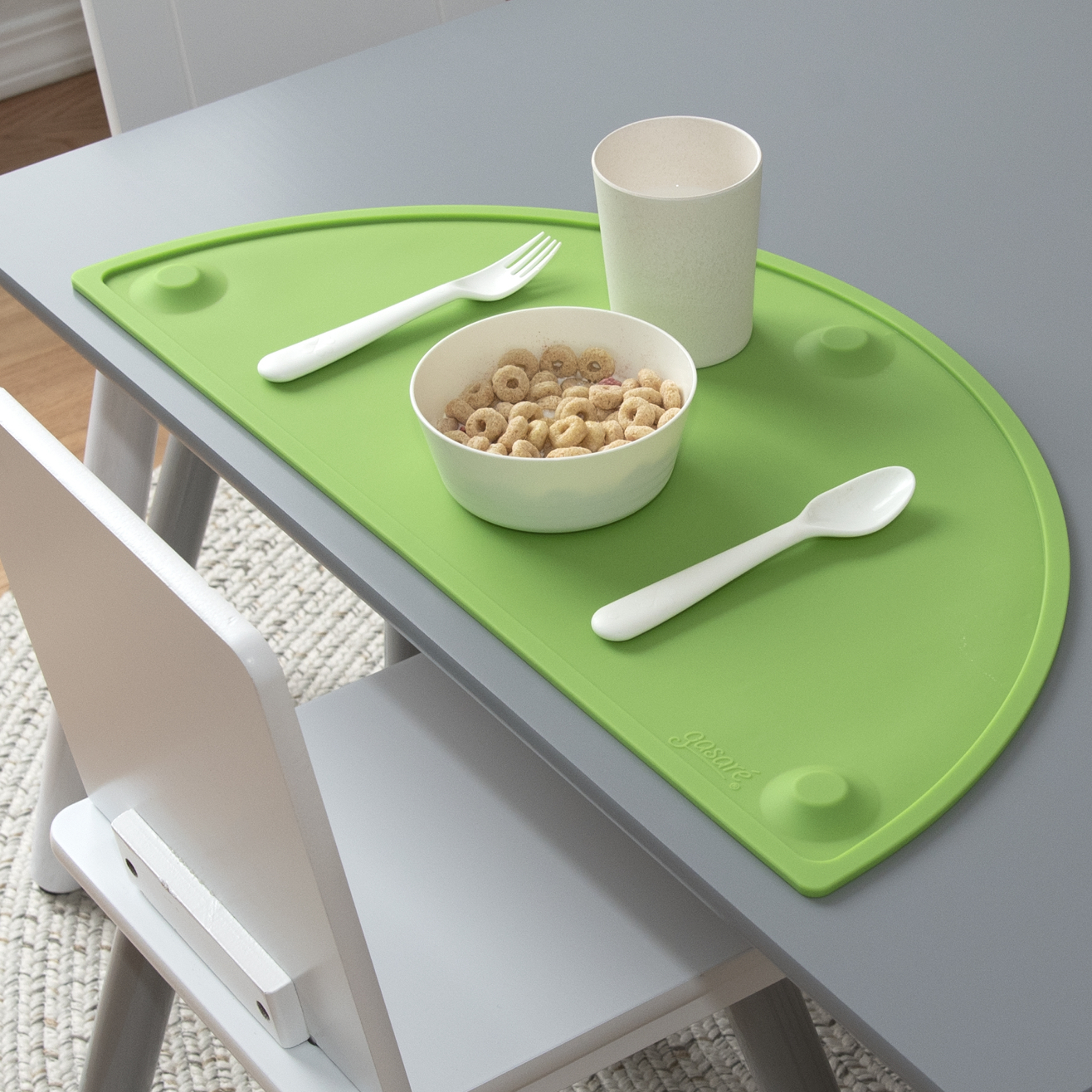 GASARÉ, 20 x 11 Inches, Silicone Placemats for Kids, Suction Cups, Raised Edges - Picture 28 of 73