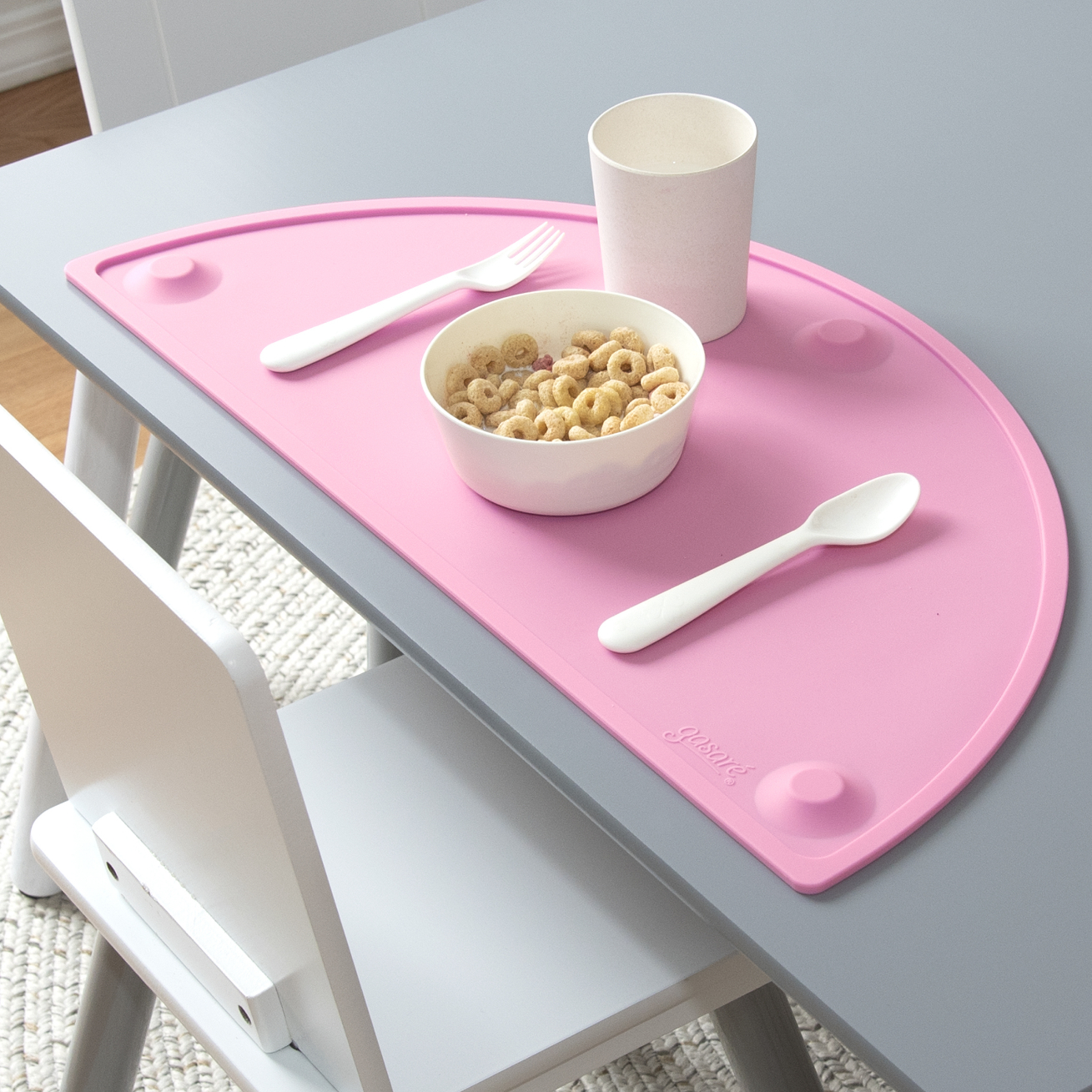 GASARÉ, 20 x 11 Inches, Silicone Placemats for Kids, Suction Cups, Raised Edges - Picture 42 of 73
