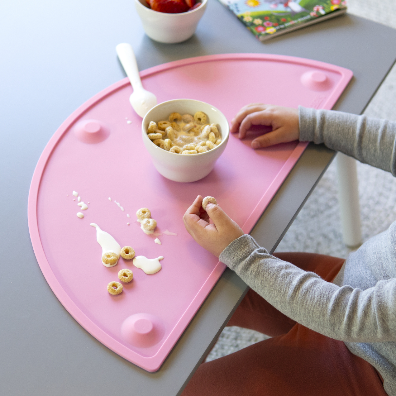 GASARÉ, 20 x 11 Inches, Silicone Placemats for Kids, Suction Cups, Raised Edges - Picture 48 of 73