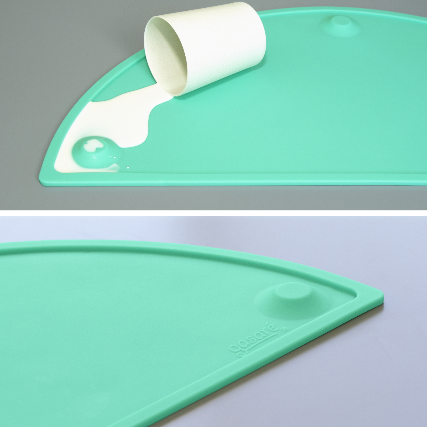 GASARÉ, 20 x 11 Inches, Silicone Placemats for Kids, Suction Cups, Raised Edges - Picture 67 of 73