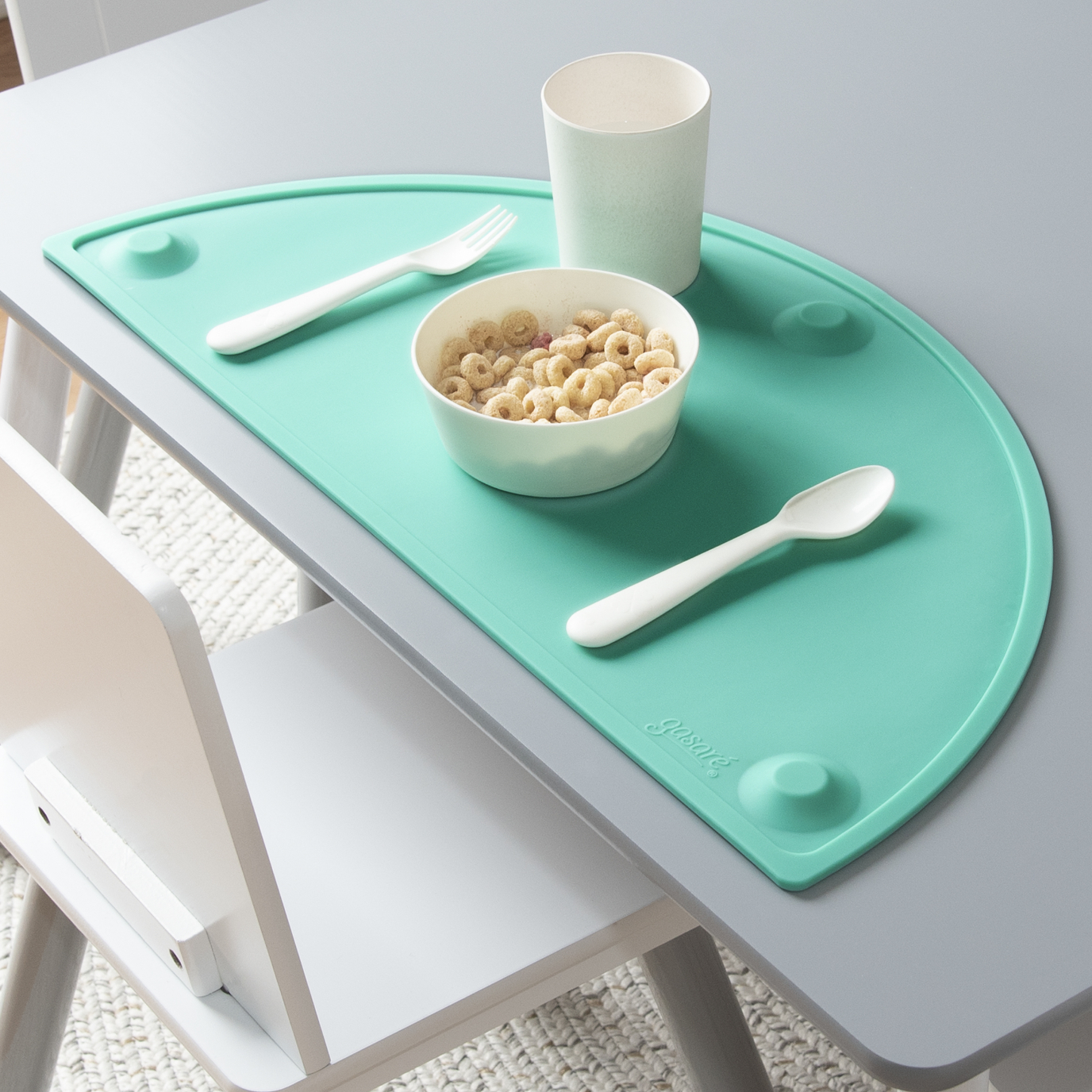 GASARÉ, 20 x 11 Inches, Silicone Placemats for Kids, Suction Cups, Raised Edges - Picture 66 of 73