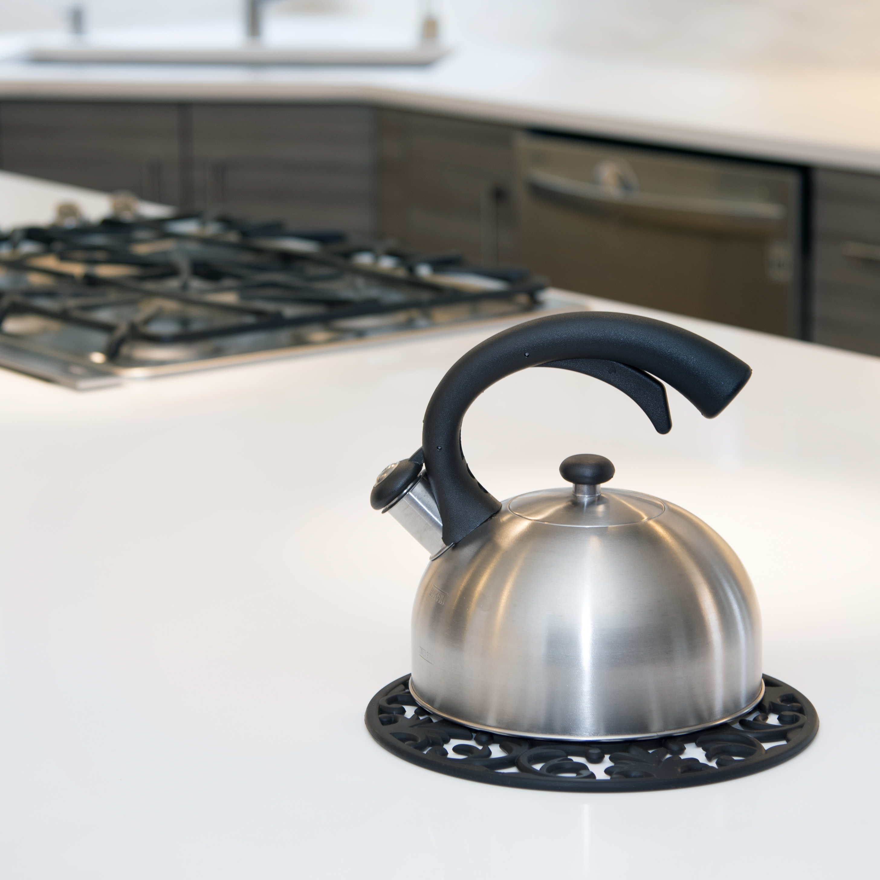 GASARÉ, Large, Thick, 10" Silicone Trivets for Hot Dishes, 10 x ¼ Inches, 3 Pack