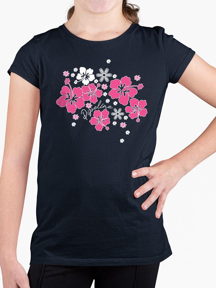 Pipeline Pink Hibiscus Youth Tee - Youth Girls Beach Tee - Bild 1 von 13