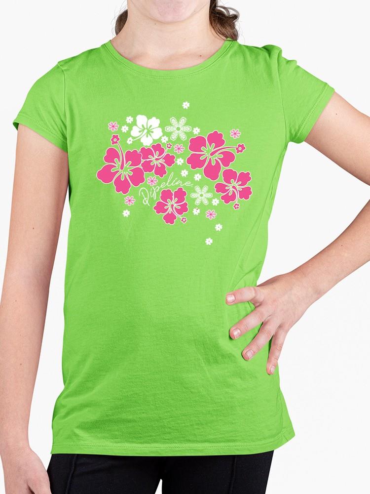 Pipeline Pink Hibiscus Youth Tee - Youth Girls Beach Tee - Bild 8 von 13