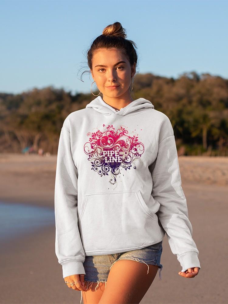 Pipeline Waveflower Floral Graphic Design - Women's Hoodie - Picture 6 of 13