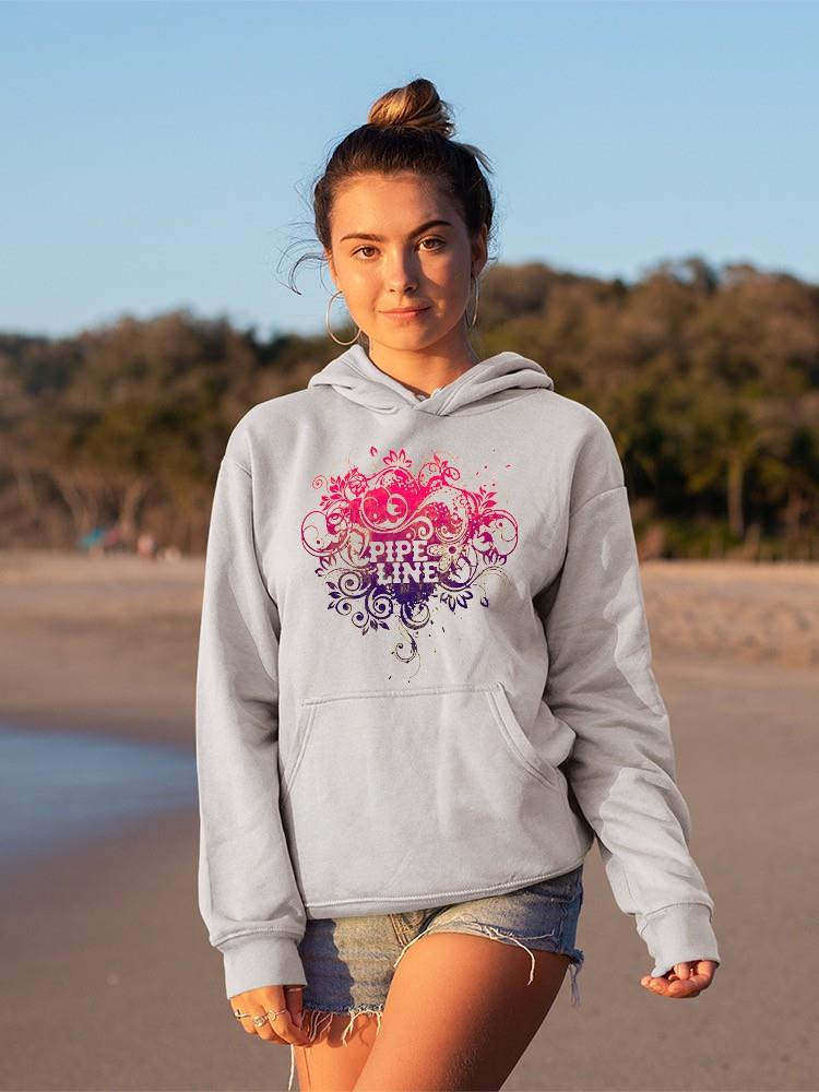 Pipeline Waveflower Floral Graphic Design - Women's Hoodie - Picture 9 of 13