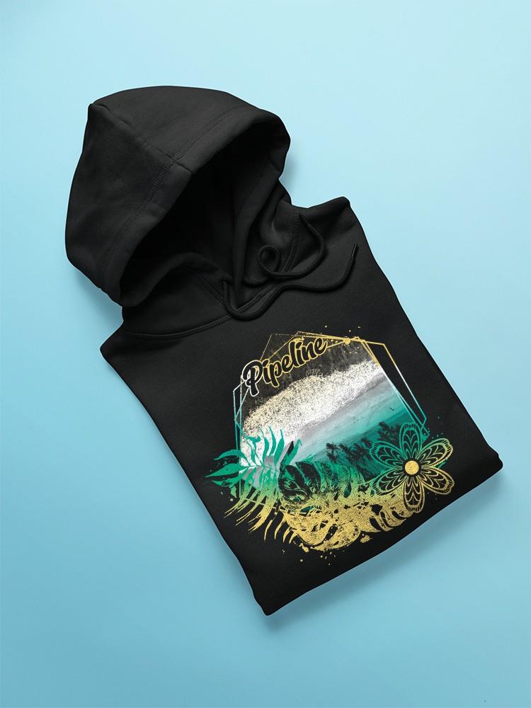 Pipeline Waveflower Beach Scene Graphic - Women's Hoodie - Picture 7 of 13