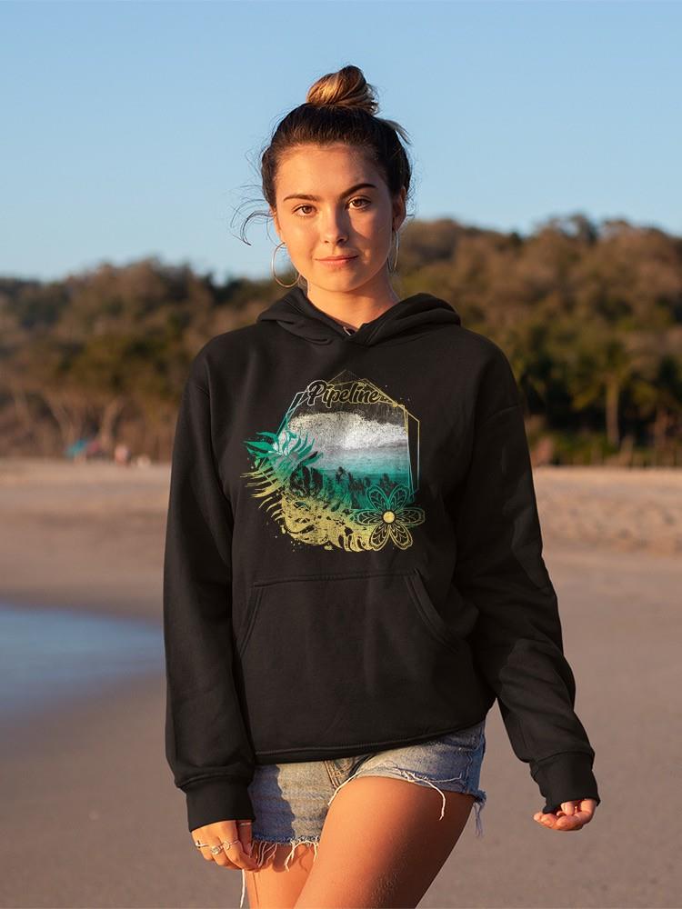 Pipeline Waveflower Beach Scene Graphic - Women's Hoodie - Picture 6 of 13