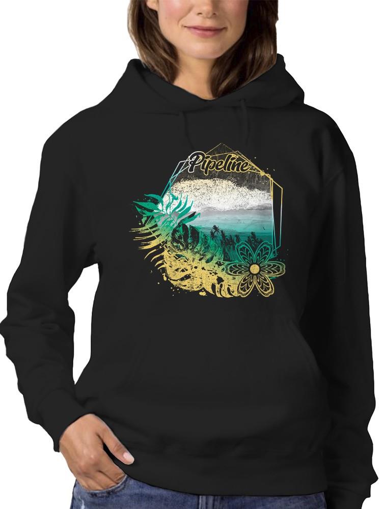 Pipeline Waveflower Beach Scene Graphic - Women's Hoodie - Picture 5 of 13
