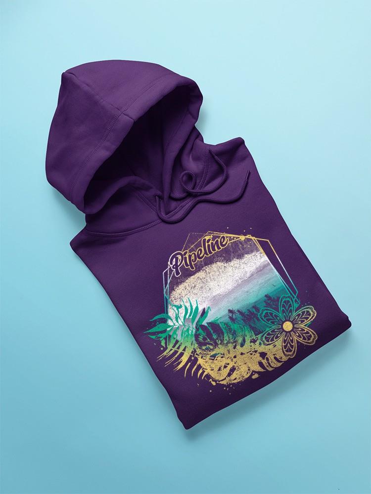 Pipeline Waveflower Beach Scene Graphic - Women's Hoodie - Picture 10 of 13