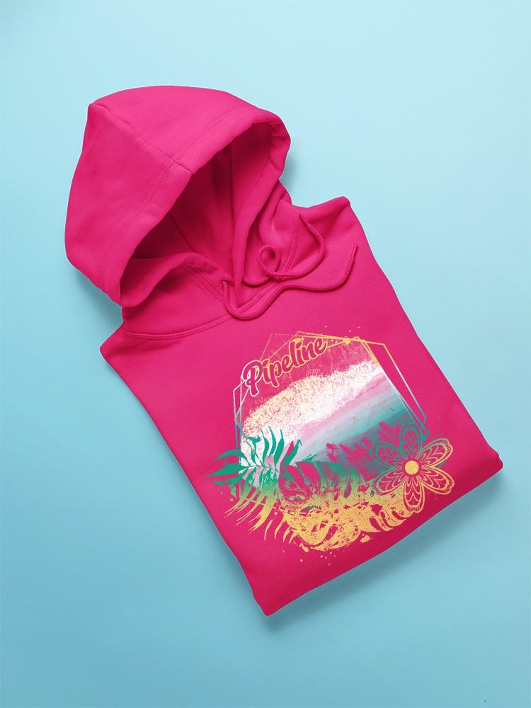 Pipeline Waveflower Beach Scene Graphic - Women's Hoodie - Picture 13 of 13