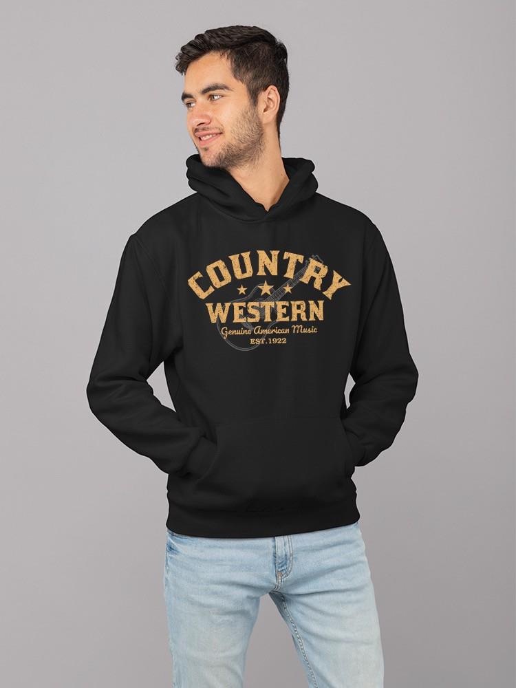 Country Western Music Hoodie Men's Black - Picture 4 of 5