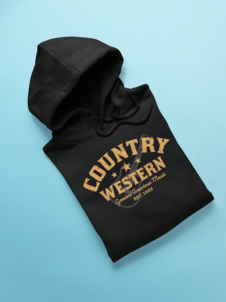 Country Western Music Hoodie Men's Black - Picture 5 of 5