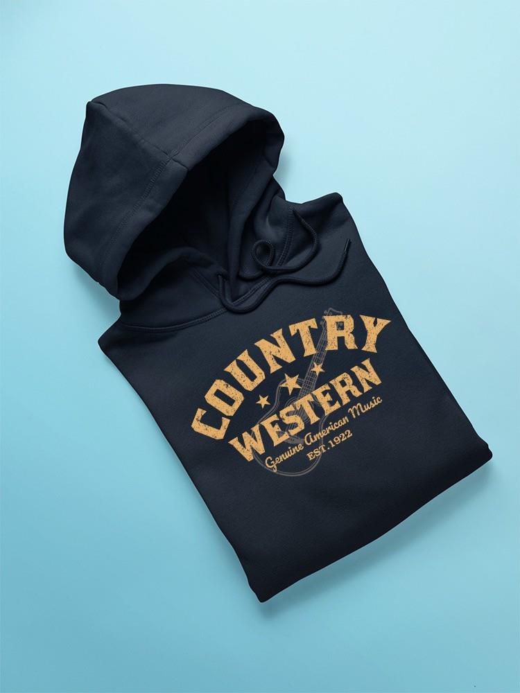 Country Western Music Hoodie Men's Navy - Picture 5 of 5