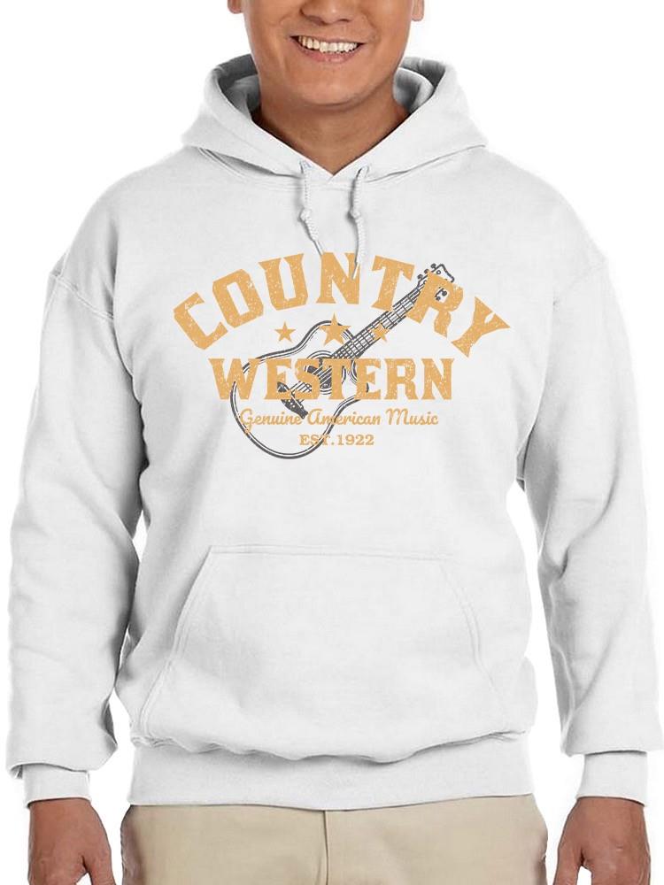 Country Western Music Hoodie Men's White - Picture 3 of 5