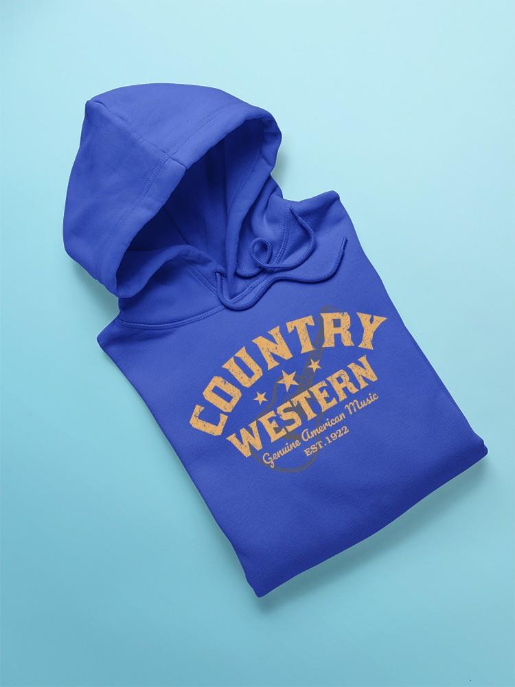 Country Western Musik Hoodie Herren Royal - Bild 5 von 5