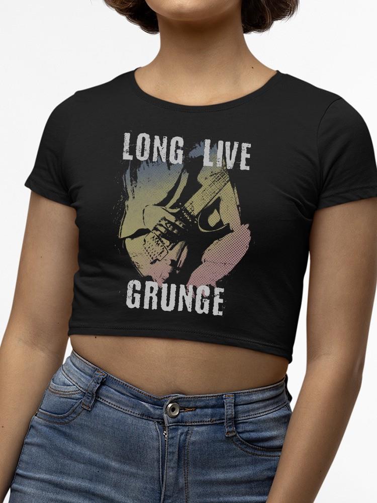 Long Live Grunge Music Tee Crop Tee Women's Black - Afbeelding 4 van 6