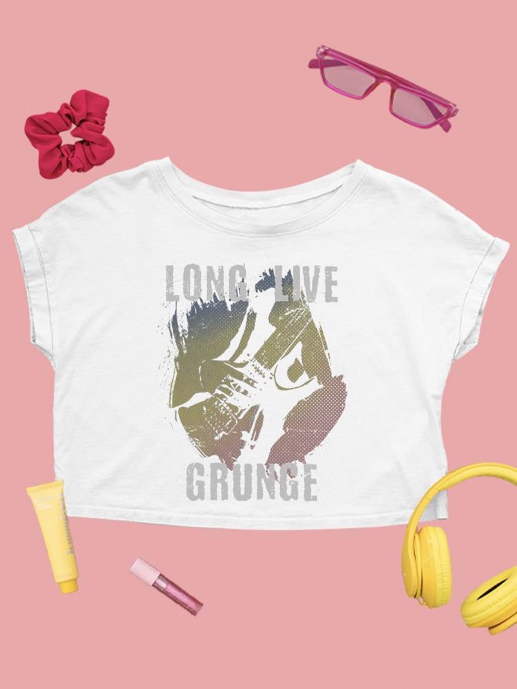 Retro Guitar Graphic Tee Crop Tee Damen weiß - Bild 6 von 6