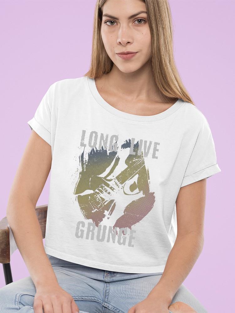 Retro Guitar Graphic Tee Crop Tee Damen weiß - Bild 5 von 6