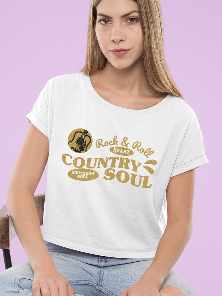 Camiseta corta para guitarra Music Saves Us blanca para mujer - Imagen 5 de 6