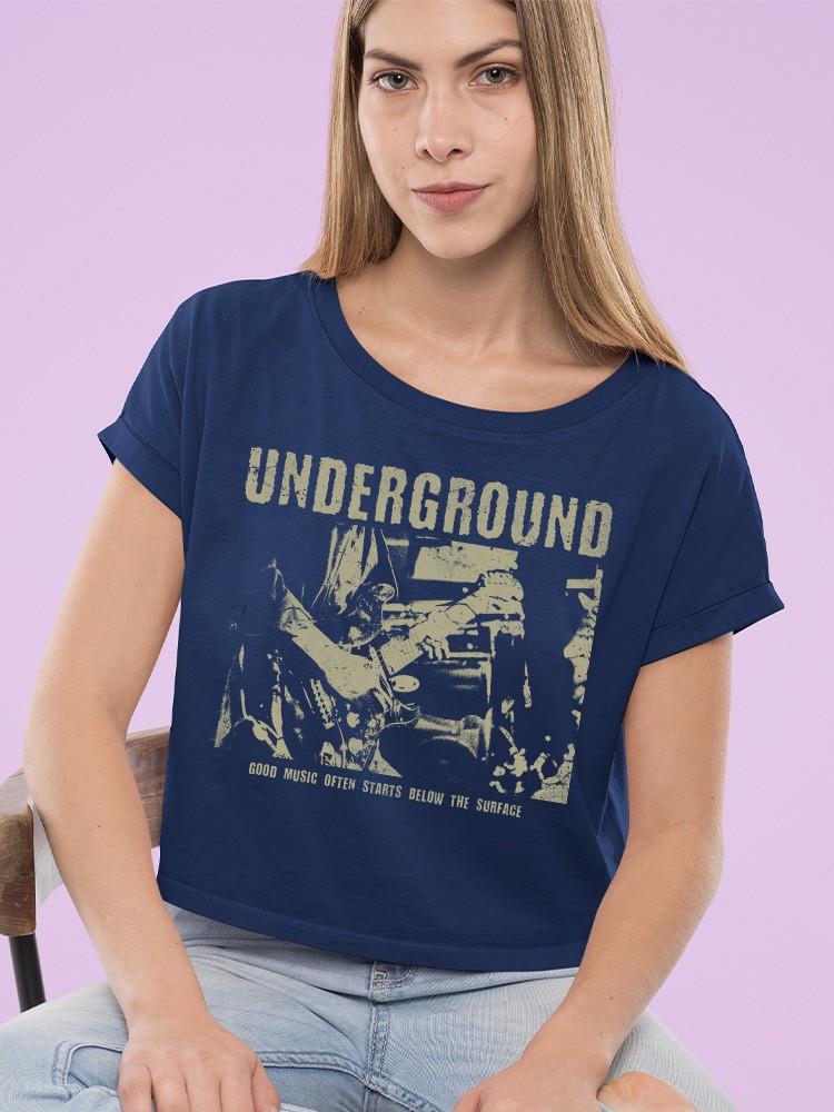 Woke Is Not A Bad Thing Tee Crop Tee Damen Navy - Bild 5 von 6