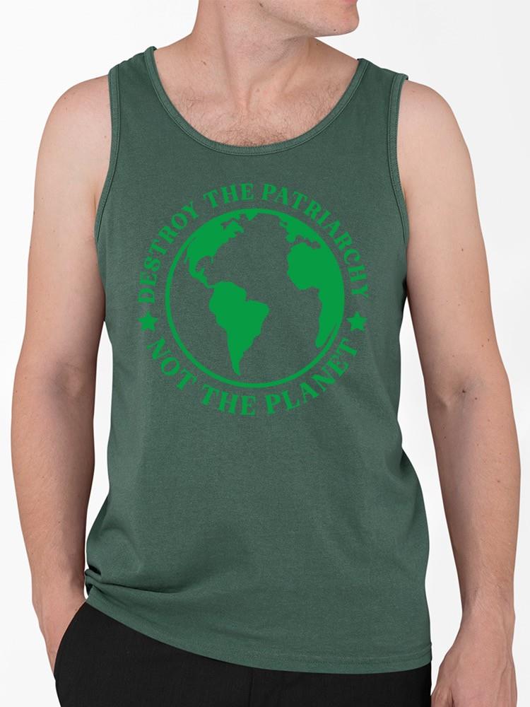 Planet Support Activism Tee Tank Top Men’s Forest Green