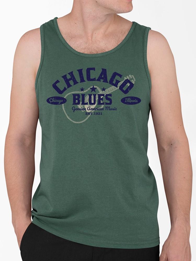 Chicago Blues Tee Tank Top Men’s Forest Green