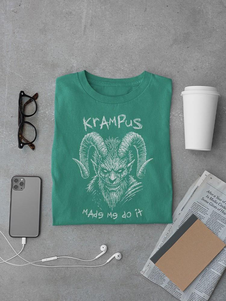 Krampus Made Me Do It Scary Christmas Men's T-shirt - Picture 7 of 13