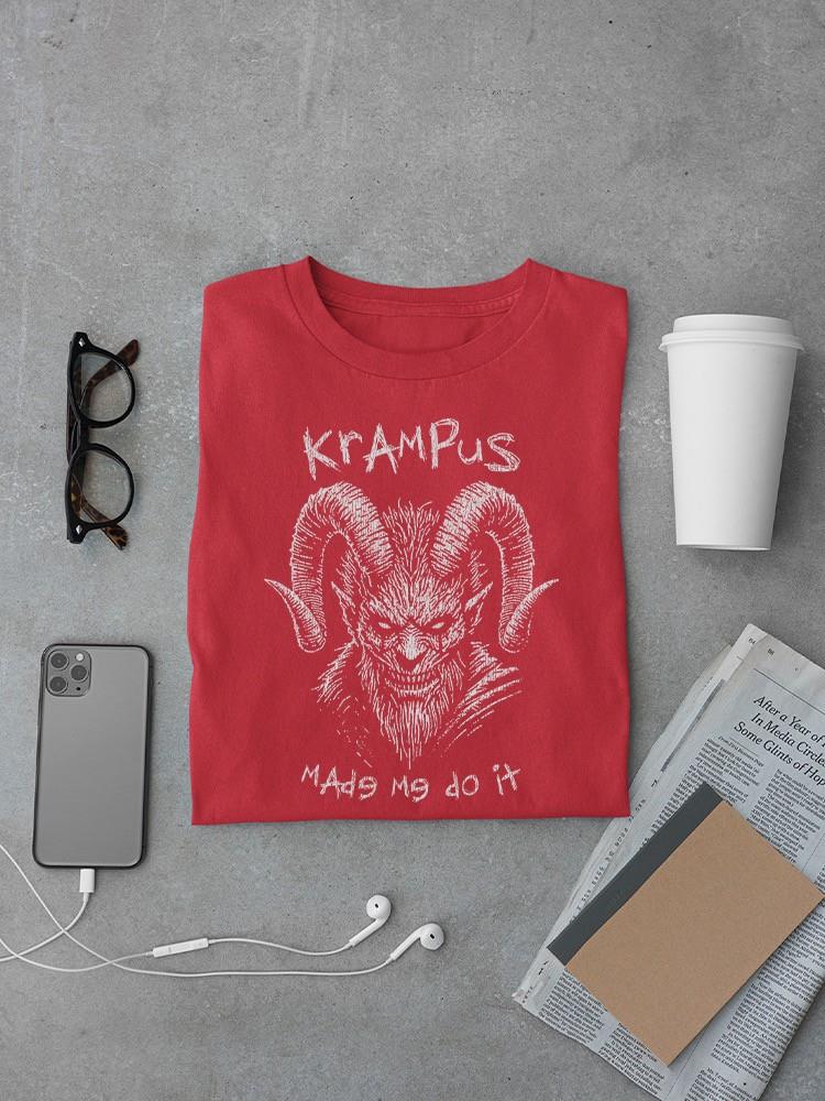 Krampus Made Me Do It Scary Christmas Men's T-shirt - Picture 13 of 13