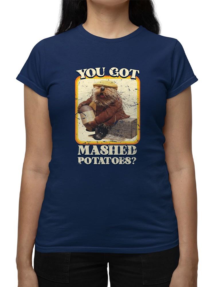 Funny Mashed Potatoes Vintage Graphic Women's T-shirt - Picture 14 of 22