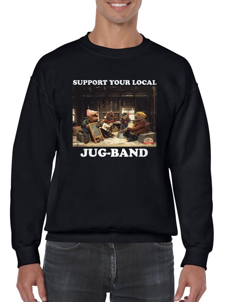Support Your Local Jug-Band Classic Holiday Men’s Sweatshirt