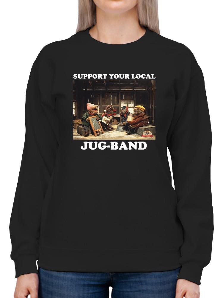 Support Your Local Jug-Band Classic Holiday Women’s Sweatshirt
