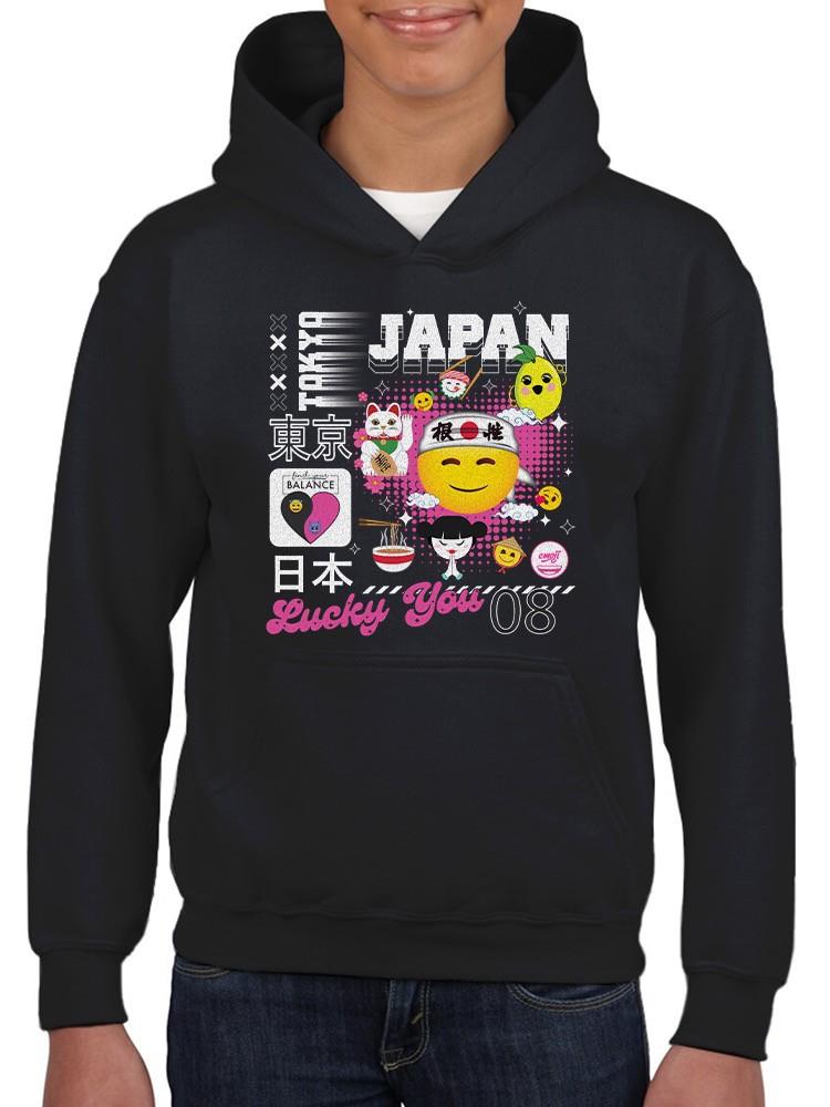 Tokyo Japan Vibrant Icons Cultural Fusion Graphic Youth's Hoodie - Picture 5 of 19