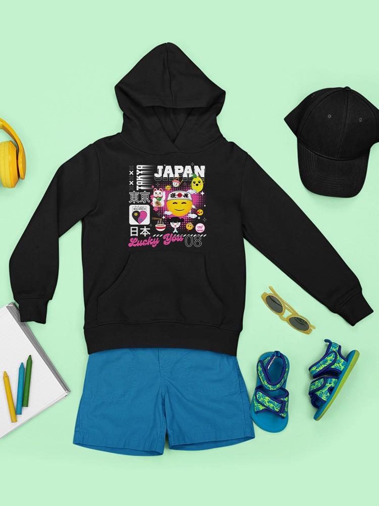 Tokyo Japan Vibrant Icons Cultural Fusion Graphic Youth's Hoodie - Picture 7 of 19