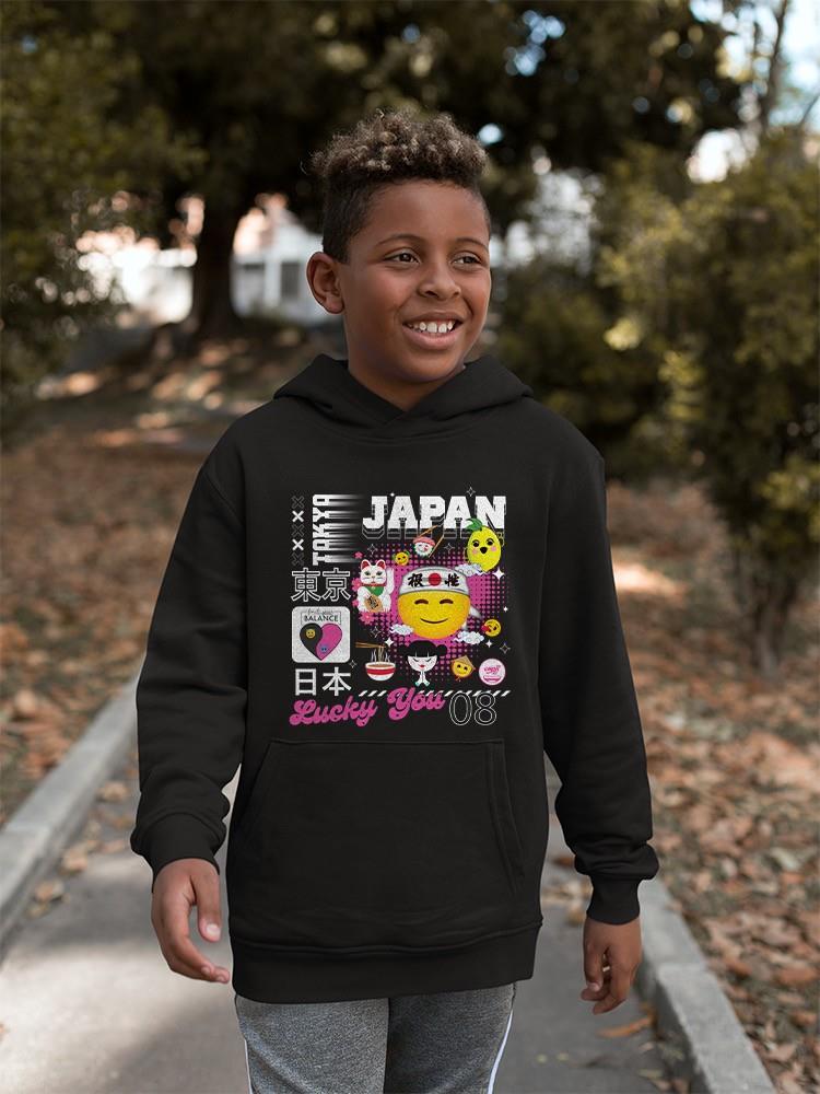 Tokyo Japan Vibrant Icons Cultural Fusion Graphic Youth's Hoodie - Picture 6 of 19