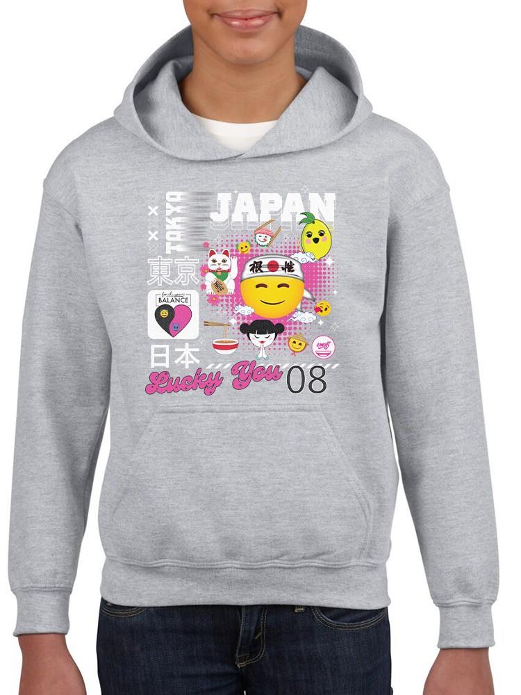 Tokyo Japan Vibrant Icons Cultural Fusion Graphic Youth's Hoodie - Picture 11 of 19