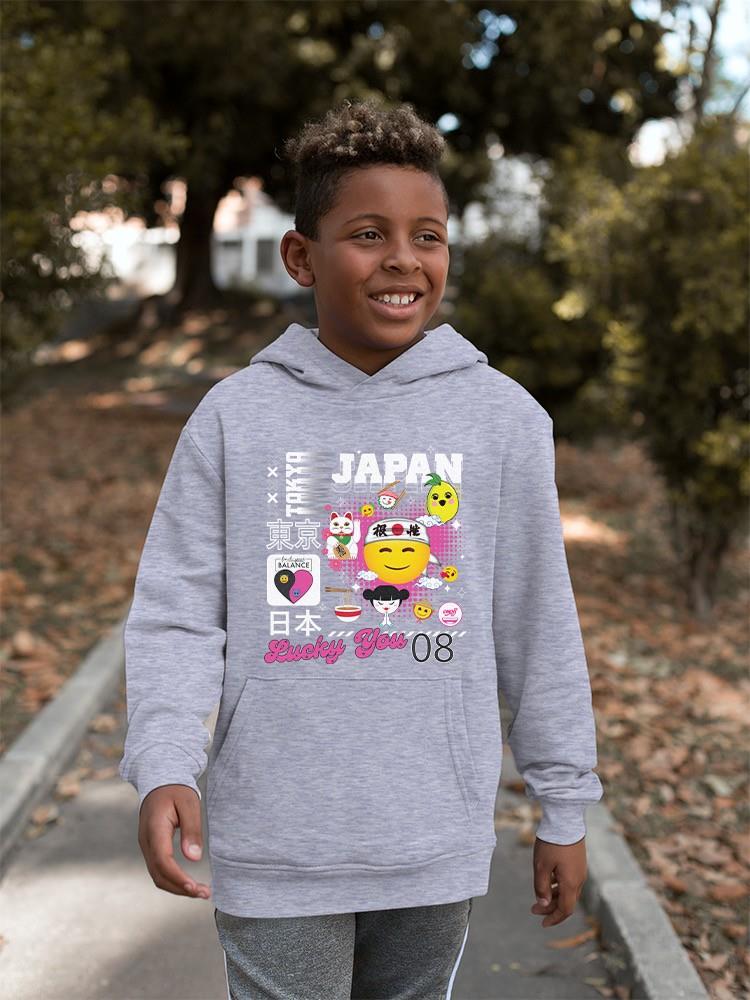 Tokyo Japan Vibrant Icons Cultural Fusion Graphic Youth's Hoodie - Picture 12 of 19