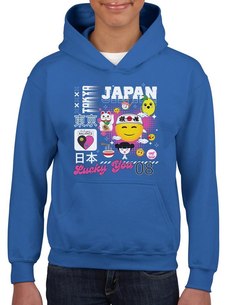 Tokyo Japan Vibrant Icons Cultural Fusion Graphic Youth's Hoodie - Picture 17 of 19