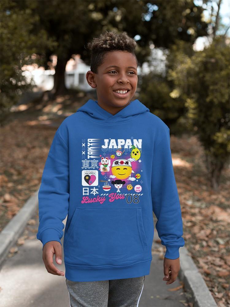 Tokyo Japan Vibrant Icons Cultural Fusion Graphic Youth's Hoodie - Picture 18 of 19