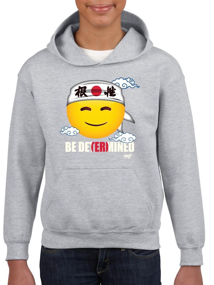Be Determined Kanji Japanese Motivational Graphic Youth's Hoodie - Picture 11 of 19