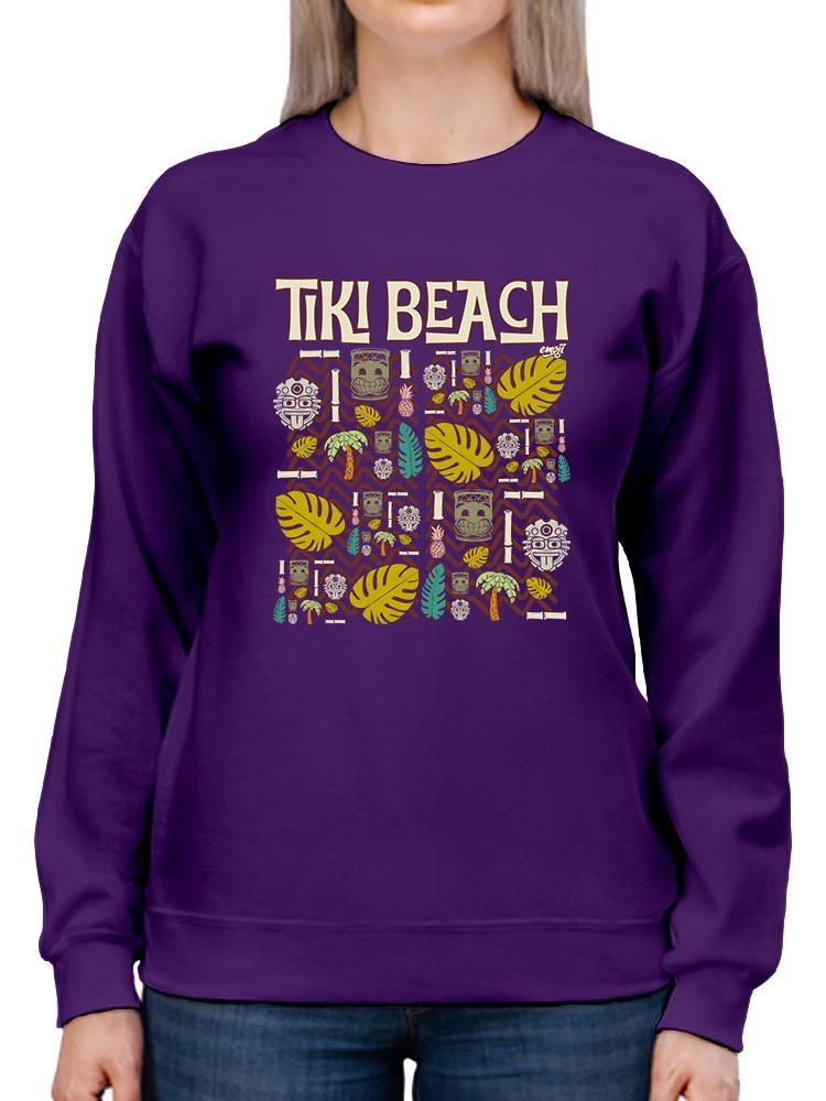 Tiki-Beach Hawaiian Vacation Vibes Graphic Women's Sweatshirt - Picture 8 of 22