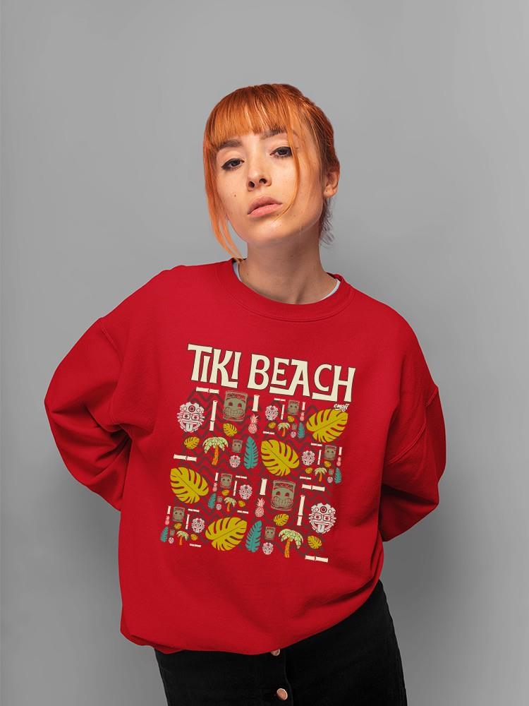 Tiki-Beach Hawaiian Vacation Vibes Graphic Women's Sweatshirt - Picture 12 of 22