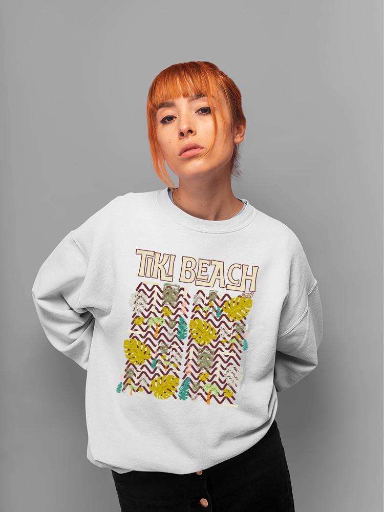 Tiki-Beach Hawaiian Vacation Vibes Graphic Women's Sweatshirt - Picture 15 of 22