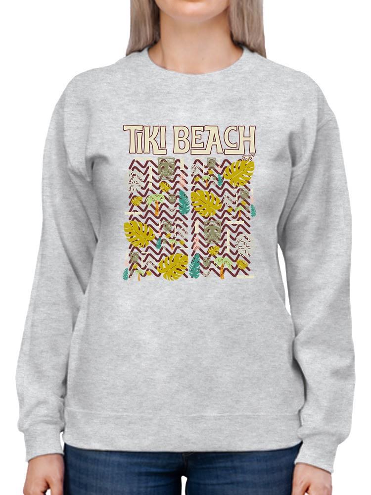 Tiki-Beach Hawaiian Vacation Vibes Graphic Women's Sweatshirt - Picture 17 of 22