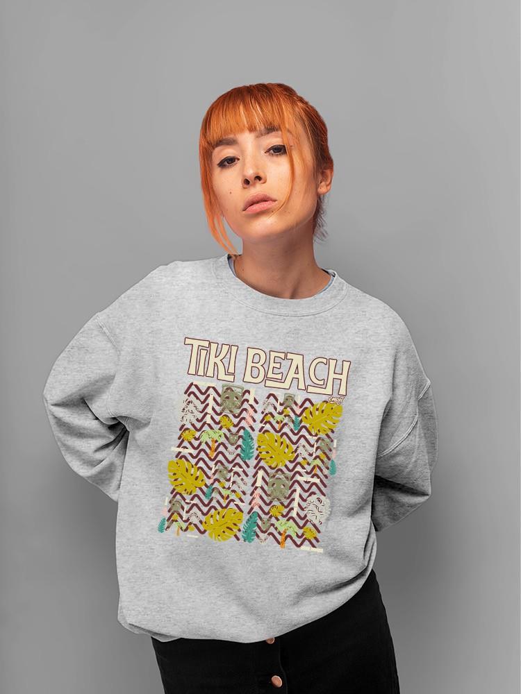 Tiki-Beach Hawaiian Vacation Vibes Graphic Women's Sweatshirt - Picture 18 of 22