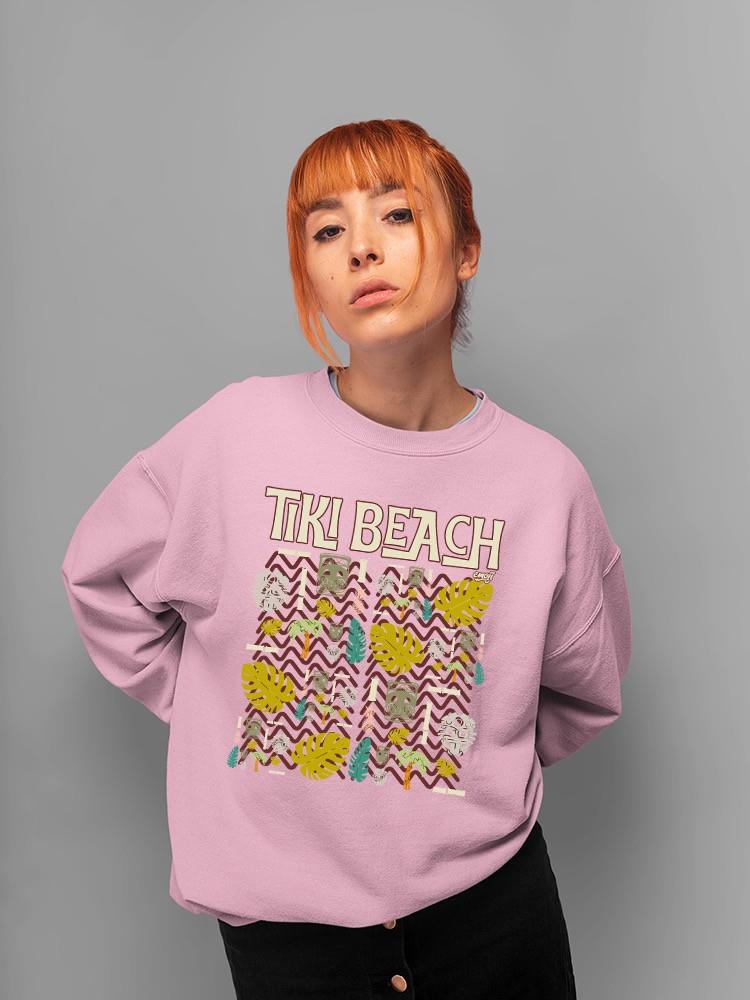 Tiki-Beach Hawaiian Vacation Vibes Graphic Women's Sweatshirt - Picture 21 of 22