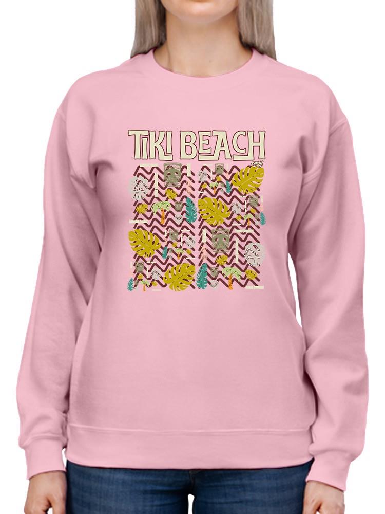 Tiki-Beach Hawaiian Vacation Vibes Graphic Women's Sweatshirt - Picture 20 of 22