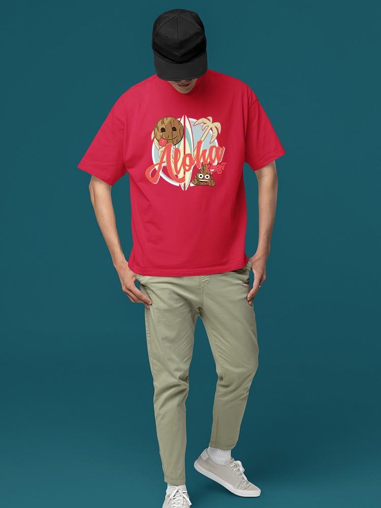 Aloha Tropical Coconut Icon Trendy Graphic Herren Tshirt - Bild 9 von 10