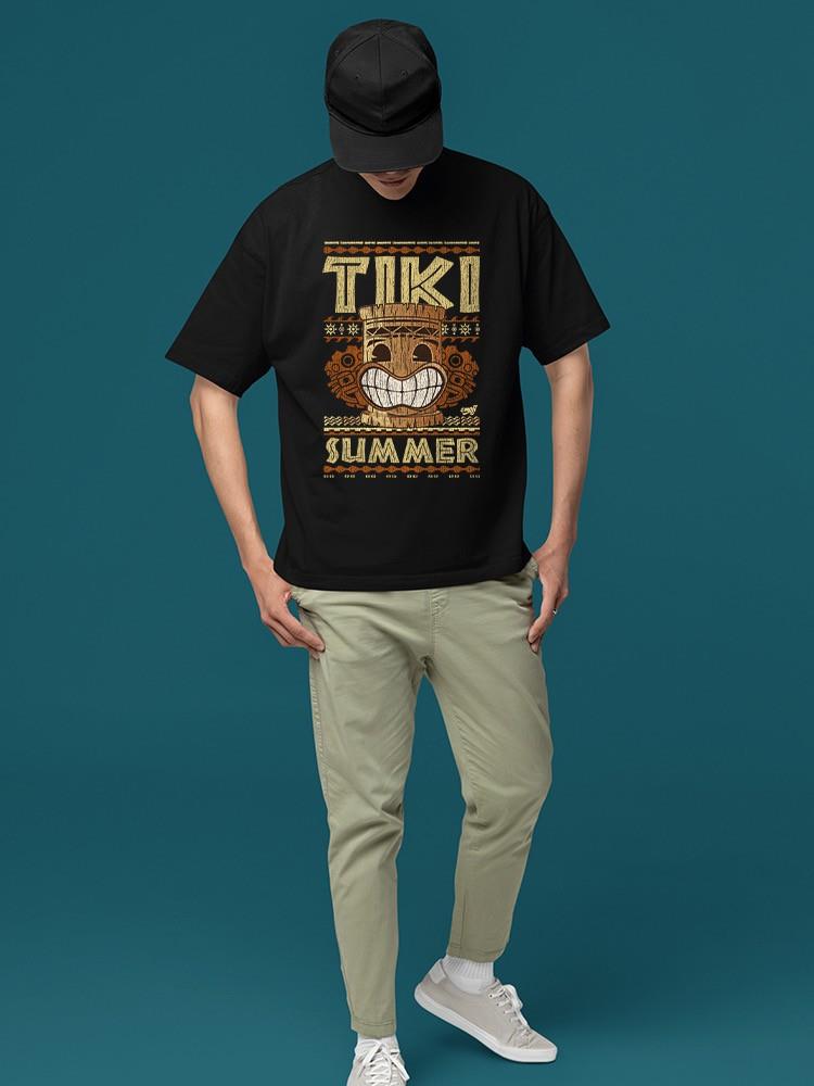 Tiki-Summer Hawaiian Tropical Vibes Men's T-shirt - Picture 6 of 10